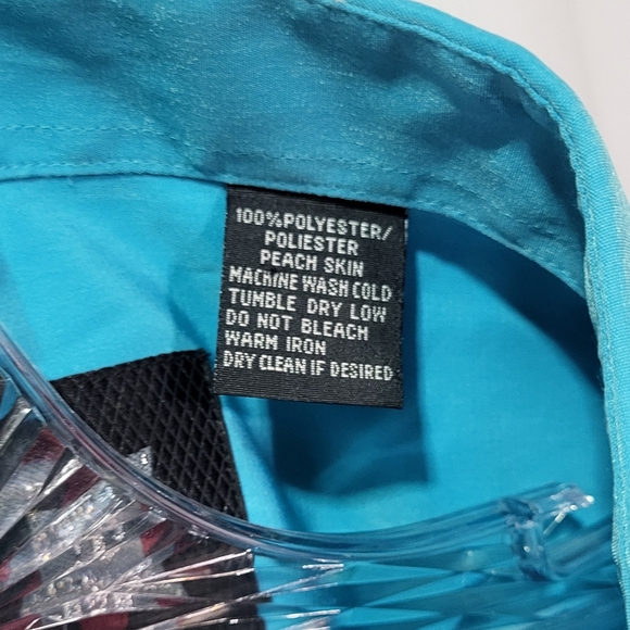 TM Exposure Men's Cyan Blue Long Sleeve Button-Up Dress Shirt Size 2XL EUC - Picture 4 of 4